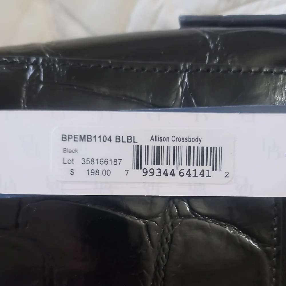 Dooney & Bourke Black Croc-Embossed Crossbody Bag - Picture 9 of 9